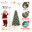 Arbre de Noël 9 pi avec 3750 pointes - branches en PE + PVC enneigées, baies rouges et pommes de pin, conception à charnières pour une installation facile, support en métal robuste - décoration de Noël naturelle-1495198017