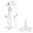 Waterfall Single Handle Floor Mount Freestanding Tub Faucet Bathtub Filler With Hand Shower-103551839