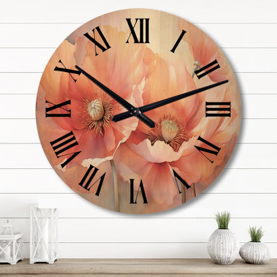 Horloge murale en bois massif Mirisa