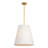 Elvaris 19" 1-Light Pleated White Fabric Pendant