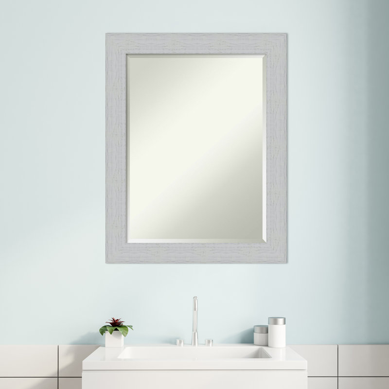 Prynne Flat Mirror, 28" H x 22" W, White
