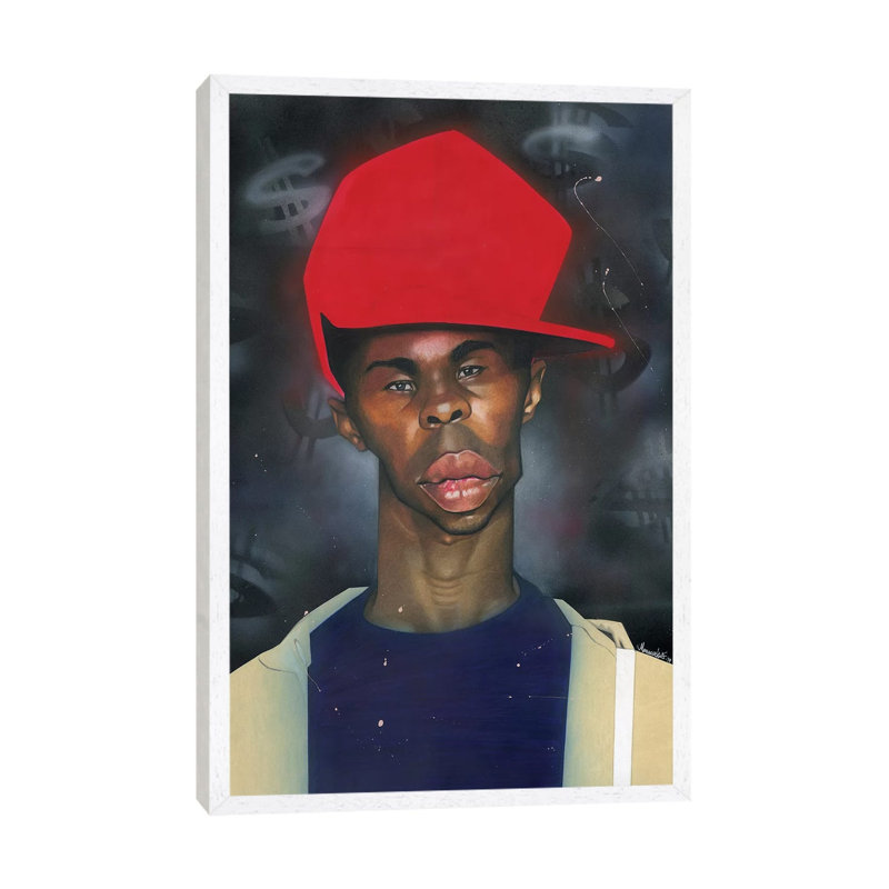 Ace by Manasseh Johnson - Print on Canvas, 66.04cm H x 45.72cm W x 3.81cm D, White Floater Framed