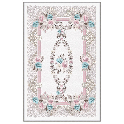Luxurious Woven Area Rug, 100% Polyester, 23.6 x 39.4 inches | 650 g/m², 0.3 in Pile Height | Antibacterial, Non-Slip PVC Dot Underside, Machine Washable | 3D Digital Printing, Perfect for Living Room & Bedroom Decor