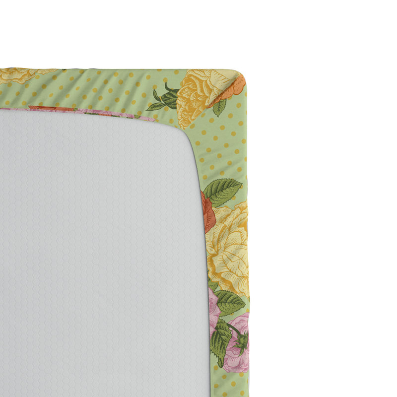 Microfiber Floral Fitted Sheet, Full Fitted Sheet