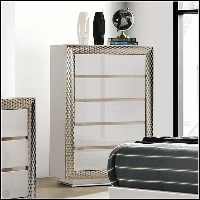 Commode à 5 tiroirs Glam