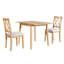 Ensemble de salle à manger extensible 3 pièces avec table à abattants et chaises rembourrées pour petits espaces-130381933-130381937