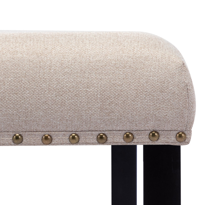 Aldrik Modern Upholstered Bench for Entryway and Bedroom, Cream