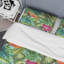 Ensemble de housse de couette en microfibre vert / orange / rose 3 pièces