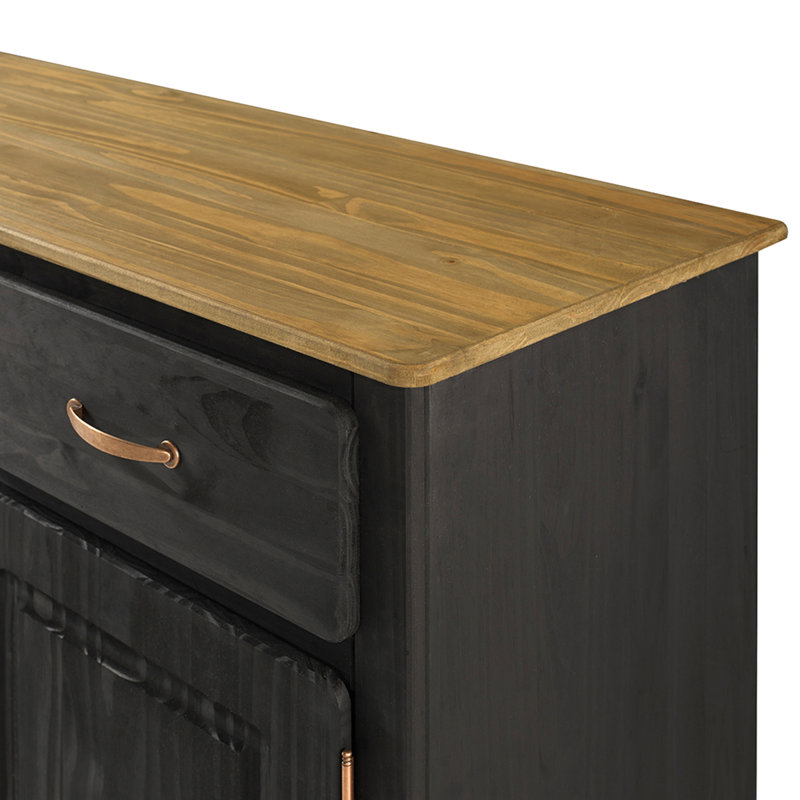 Wednesbury 57.28'' Solid Wood Sideboard, Black