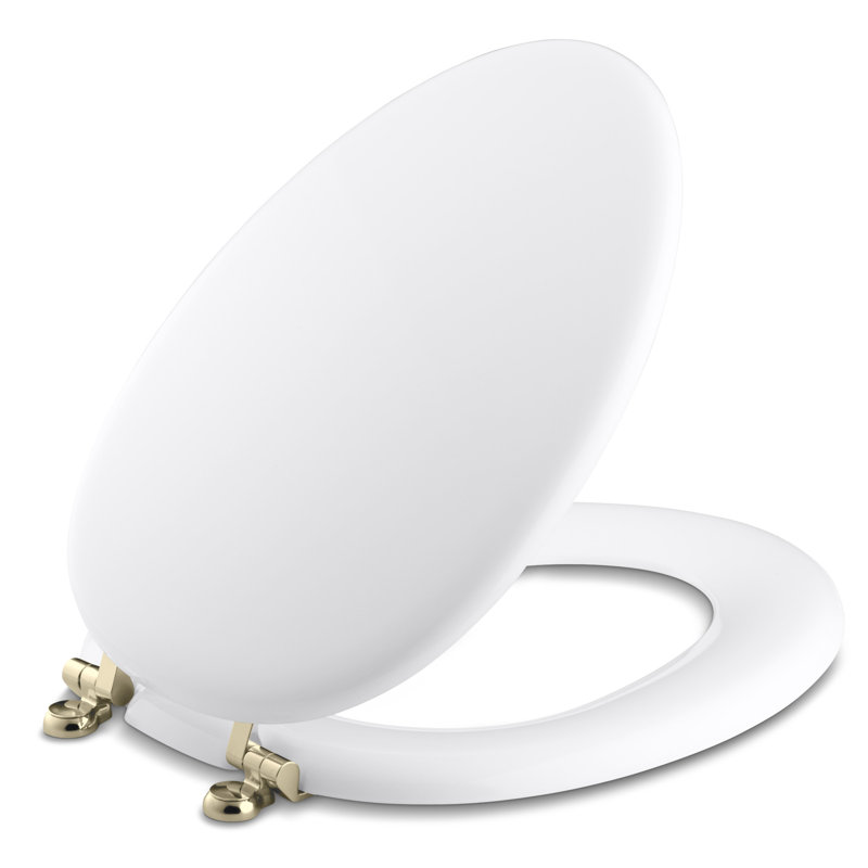 Kathryn Elongated Toilet Seat, Tea Green, French Gold