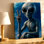 Alien, signe de paix sur la lune, espace, science-fiction, affiche, décoration intérieure, reproduction d'art sur toile, œuvre d'art moderne pour le salon, bureau de la chambre à coucher, mur de la galerie, appartement, loft