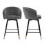 Tabouret de bar et de comptoir pivotant et rembourré de 66 cm (26 po) avec cadre en métal, supporte jusqu'à 159 kg (350 lb)-938769267