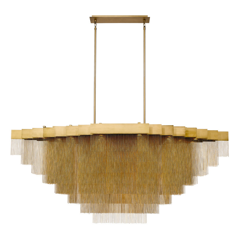 Lustre tambour unique à 28 lumières DEL, Or mat