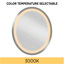 30 in. x 36 in. Oval Illuminated Integrated LED White Color Selectable Modern Mirror