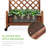 2 Robbie 48 in. Wood Planter Box & Diamond Lattice Trellis, with Drainage, Optional Wheels