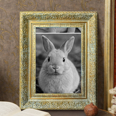 Cadre 8 po x 10 po à décor de paysage or antique 1pc pour décor de salon