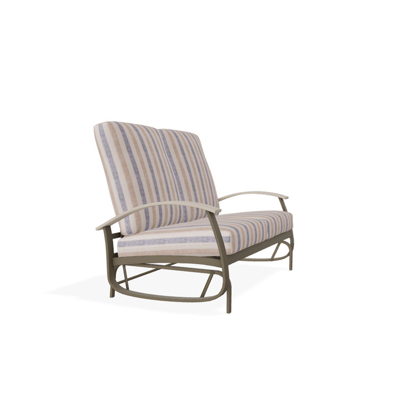 Banc oscillant avec coussins Askar, Sunbrella® spectre champignon, Bois de plage texturé, Désert P60