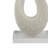 Modern Resin Quartz Twist Statue with Glass Base - 19" White