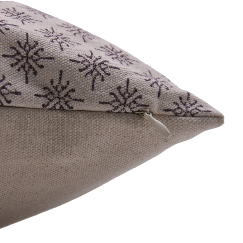 Coussin décoratif en coton fabriqué à la main avec imprimé bloc Fab Fabine - Chingari, H 36 po x l 14 po