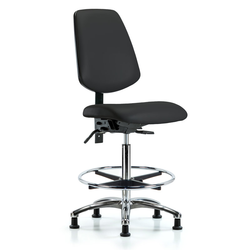 Torin Drafting Chair, Black, Casters, Not Included
