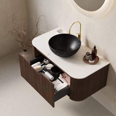Meuble-lavabo mural 36 po avec lavabo Dina