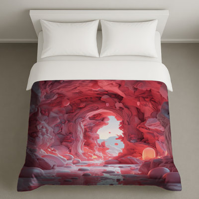 Pink Surreal Cave Duvet Covers