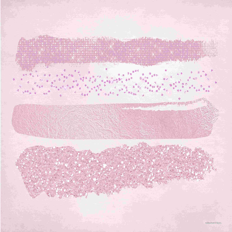 " Pink Glitter II " by Bluebird Barn Painting Print, 12" H x 12" W