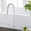 Robinet de cuisine rétractable à double fonction avec douchette simple en acier inoxydable KBFmore-72217870