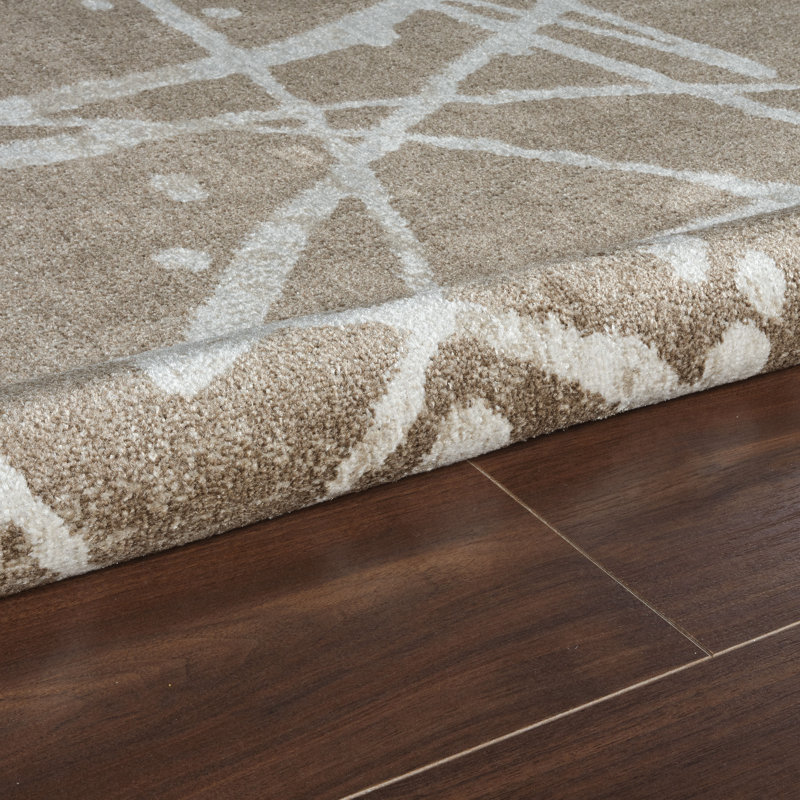 Machine Washable Archie Brown/Beige Rug, Rectangle 12'2'' x 15'2''