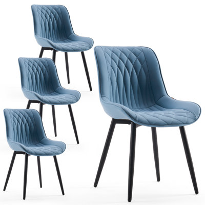 Chaise d'appoint moderne en similicuir avec pieds en métal