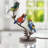  15"H Tiffany-Style Stained Glass Bird Novelty Table Lamp