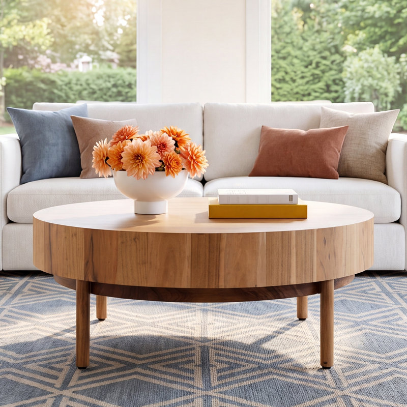 Odessa Solid Wood Top Single Coffee Table