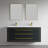 61'' Wall Mounted Double Bathroom Vanity with Solid Surface Top-93549453-93549452