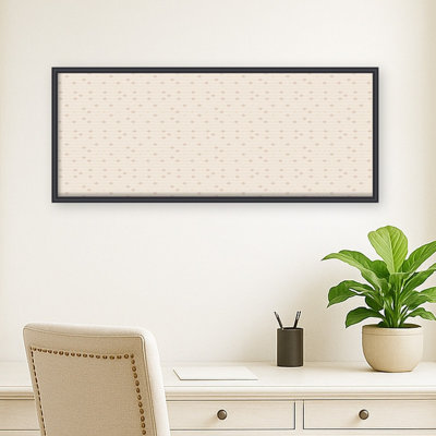 Tableau d'affichage rétro encadré en tissu