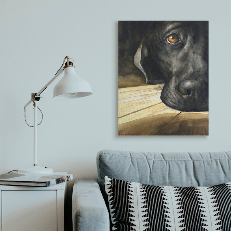Labrador Labrador, "XXL" par George Dyachenko, H 40 po x l 30 po, Toile tendue