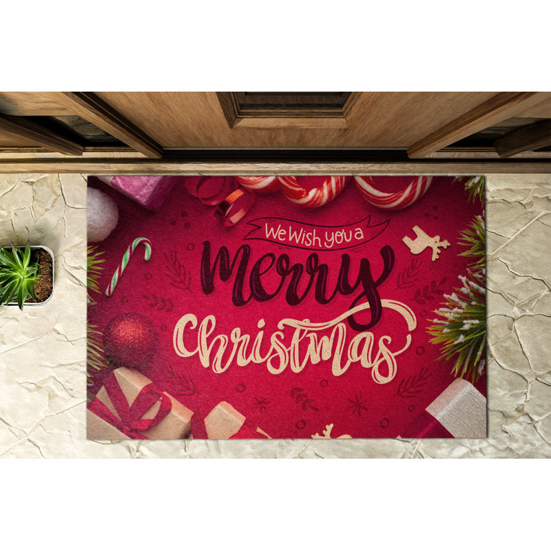 Non-Slip Christmas Outdoor Doormat, W39 x L59 cm