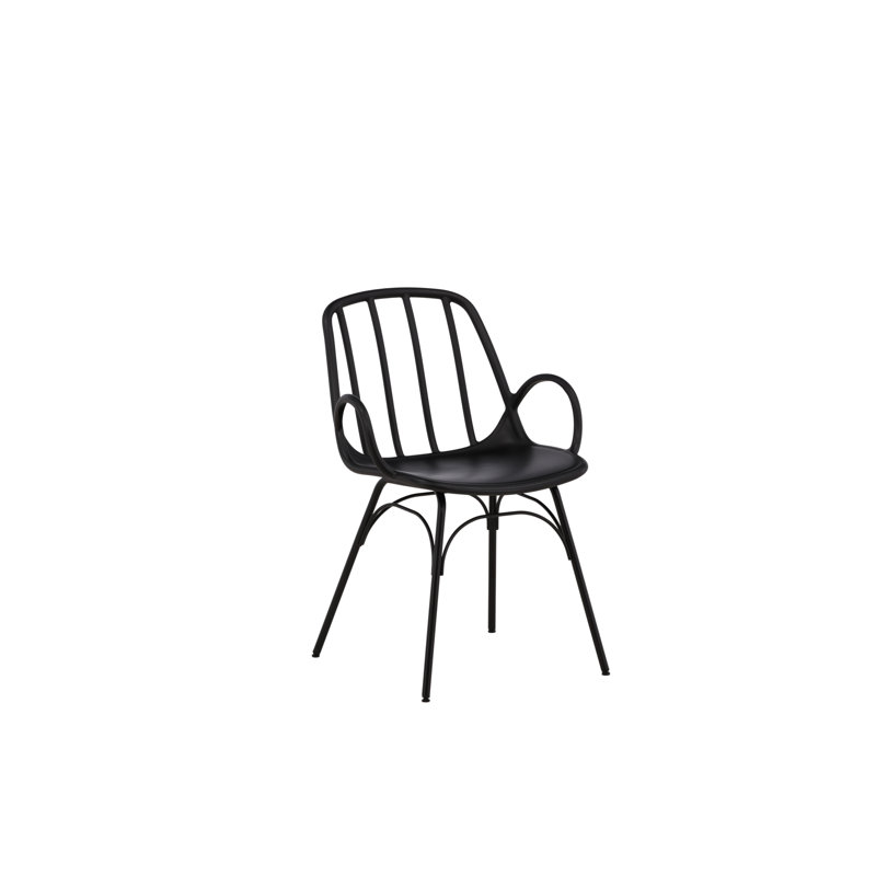 Burnam 46cm H Cantilever Chair, Black
