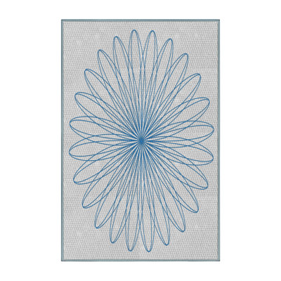 Tapis de zone bleue à motifs