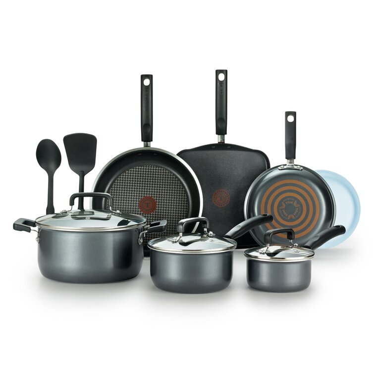 T-fal Simply Cook 12pc Nonstick Cookware Set - Black