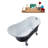 55" Streamline Clawfoot Soaking Acrylic Bathtub With Drain, Clawfeet, and Bamboo Tray-76109888-66366772