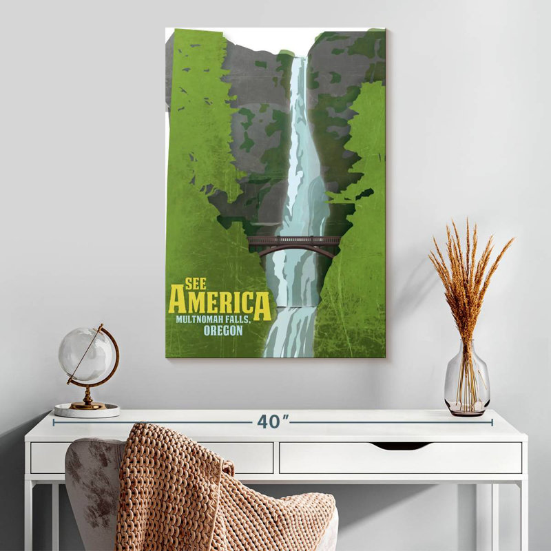 Alvord Multnomah Falls, sentier historique national Lewis and Clark, H 30 po x l 20 po