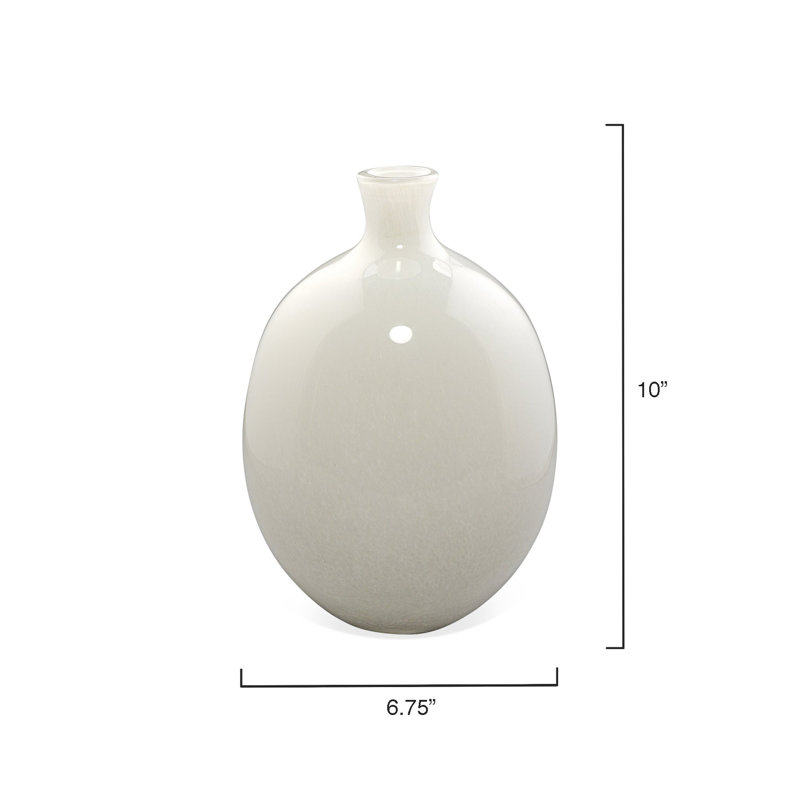 Minx Handmade Glass Table Vase, White