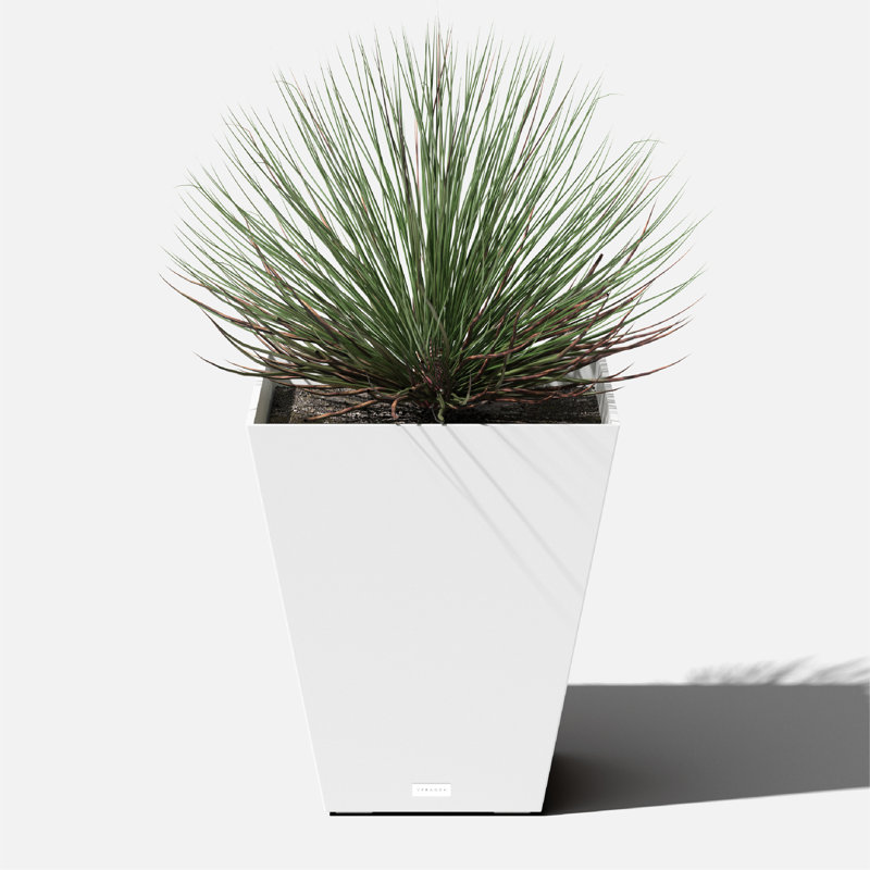 Pot à fleurs Pure Series Nobleton, H 22 po x l 19 po x P 19 po, Ensemble de 1, Blanc