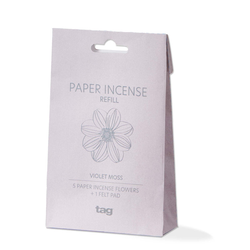 Ensemble de 5 recharges d'encens Violet Moss, Mousse violette