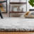 Ikat Hand Tufted Wool/Cotton Ikat Rug in Ivory/Gray-1433341703