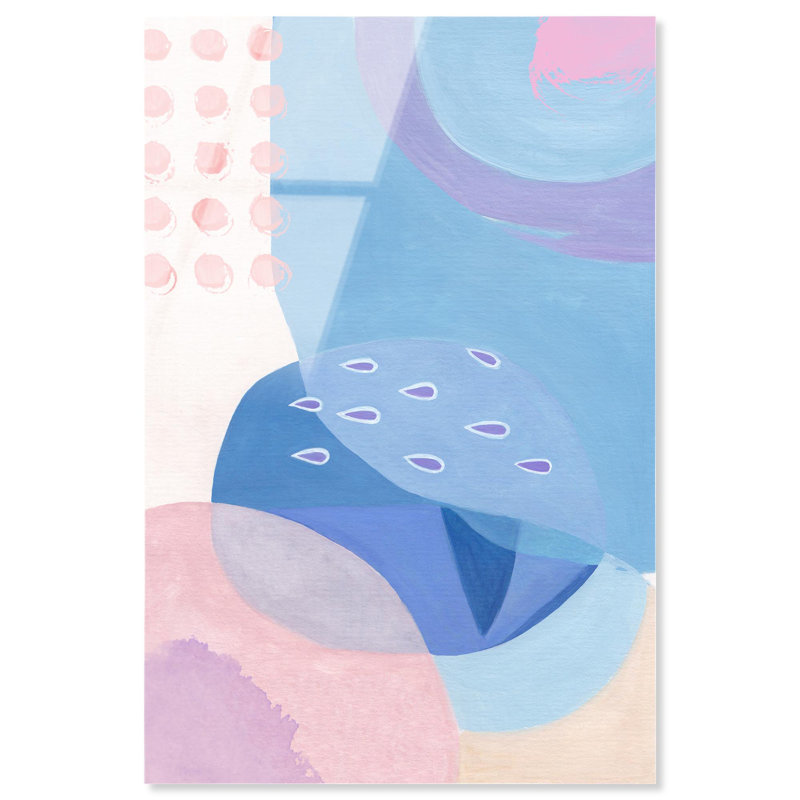 «Doll Memories - Pretty II Acrylique Abstracts» par Art Remedy, prêt à être accroché, H 54 po x l 36 po