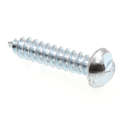 Sheet Metal Screws, One-Way, Round Head, #12 X 1 in., Zinc Plated (100 Pack)