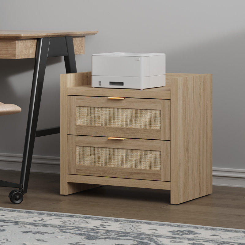 Amrutha 23.6'' W Nightstand, Light Brown