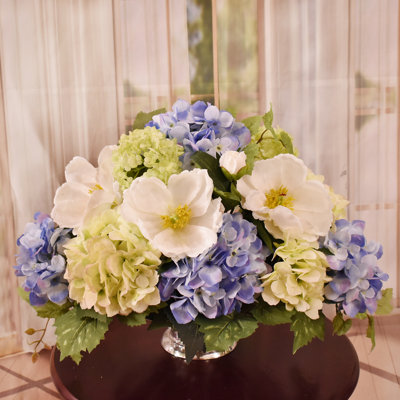 Faux Silk Arrangement in Vase