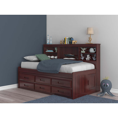 Beckford 6 Drawer Solid Wood Daybed with Bookcase by Viv + Raeâ?¢